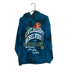 Civil regime rebel youth tie dye hoodie size medium blooming through chaos